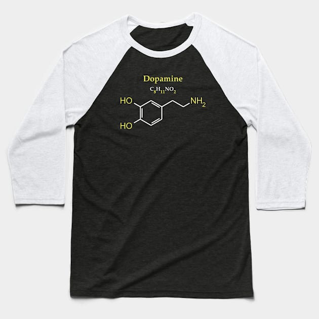 Dopamine Molecule Original Concept Baseball T-Shirt by Science Design